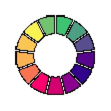 Segmented color wheel showing abstract spectrum data イラスト素材