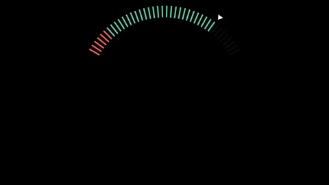 The segmented digital display (digital fuel gauge) Vídeo Stock 334583590