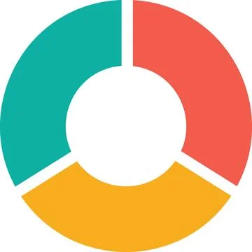 Segmented donut chart icon for data visualization 스톡 일러스트