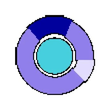 Segmented donut chart showing data analysis and statistics Stock Illustration
