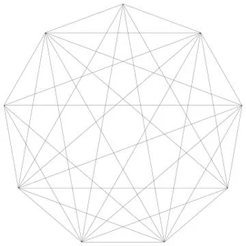 Segmented element with grid. Geometrical shape with network of lines. Lattice Ilustración de archivo