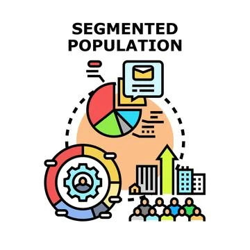 Segmented population data analysis and management strategy Stock Illustration