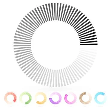 Segmented preloader, buffer shape or progress indicator (eps10) Illustrazione stock