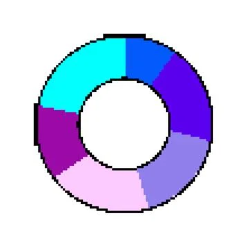 Segmented ring chart representing data analysis and information Stock Illustration