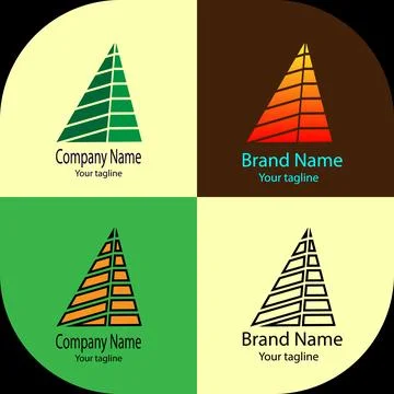 Segmented Spire logo Stock Illustration