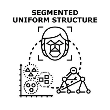 Segmented uniform structure data analysis concept Stock Illustration