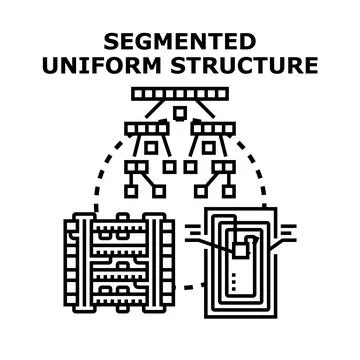 Segmented uniform structure data organization concept Stock Illustration