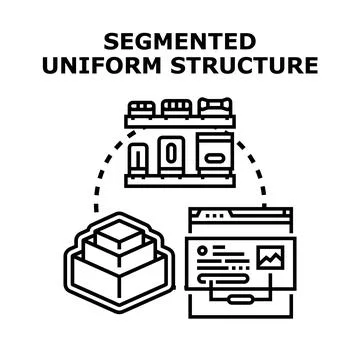 Segmented uniform structure with data organization concept 库存插图
