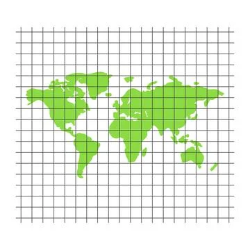 Segmented world map. Parts ?? planet earth. Concept of world communication .. Stock Illustration