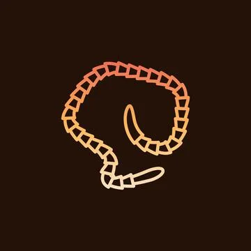 Segmented Worm Helminth vector concept modern outline icon Illustrazione stock