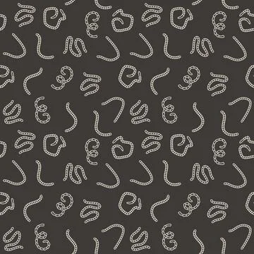Segmented Worms and Tapeworms vector concept Seamless pattern Illustrazione stock