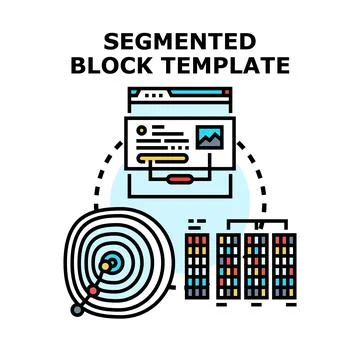 Segmenting block template for website development and optimization Stock Illustration