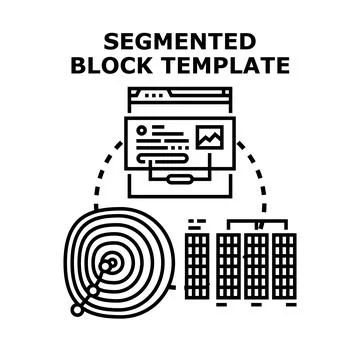 Segmenting block template for website development and optimization 스톡 일러스트