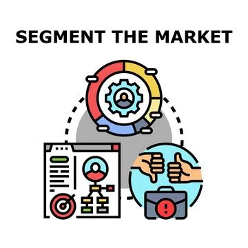 Segmenting market for effective business strategy and consumer analysis Stock Illustration