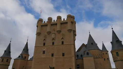 Segovia castle timelapse Video stock 122299674