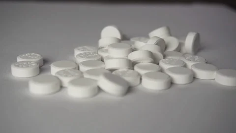 Segregating pills with hand closeup Stock-Footage 112655539