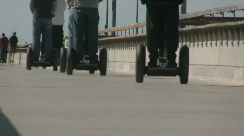 Segway on beach Stock Footage 699118