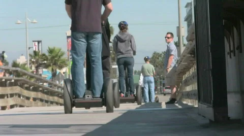 Segway on beach Stock Footage 699144