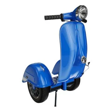 Segway blue 3d render Stock Illustration