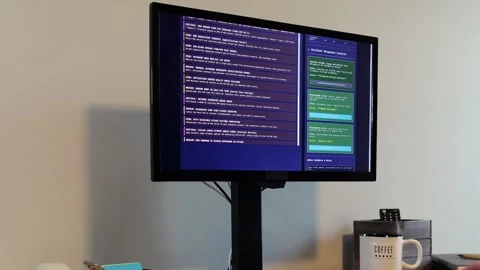 SEIM Software Alerts of Potential Cyber Attack Stock Footage 323386557