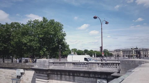 Seine River And Concorde Square, From Paris, Motion Time Lapse,  Stock Footage 238011907