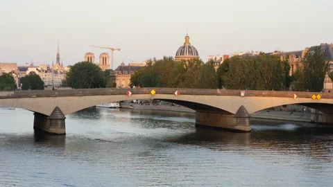 Seine river in Paris. Stock Footage 194976452