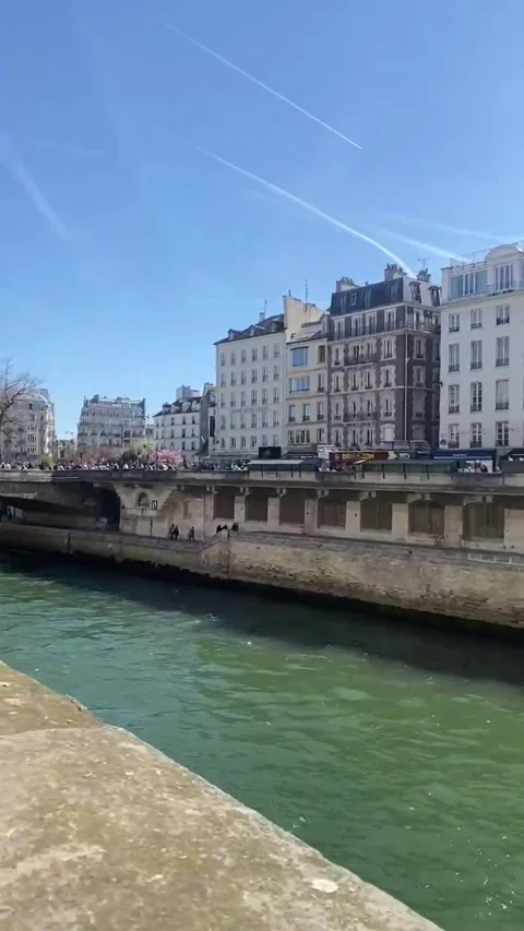 Seine River in Paris Stock Footage 310016376