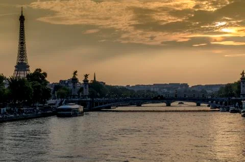 Seine River in Paris 스톡 사진