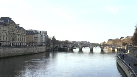 Seine river view Video stock 146621449