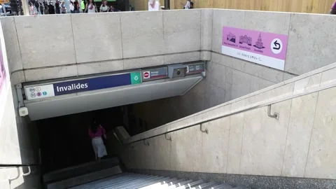 Seine is shielded in the first Olympic Games security measures, París, FR - 18 J Stock Footage 279751286