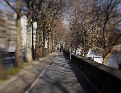Seine sidewalk in paris 스톡 사진