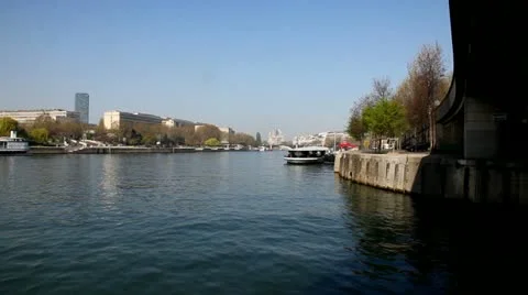 The Seine at Springtime Video stock 10873884