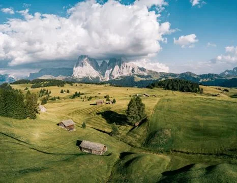 Seiser Alm, Alpe di Siusi mountain on the italian Dolomites Fotos Stock