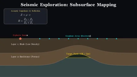 Seismic exploration - Sub-surface mapping Vídeos de archivo 340491274