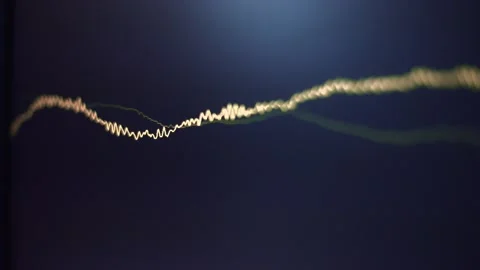 Seismogram. Waveform. Oscilloscope. Musical equalizer. Sound wave. Radio frequen Stock Footage 247019468