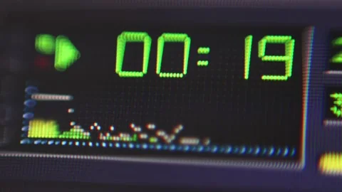 Seismogram. Waveform. Oscilloscope. Musical equalizer. Sound wave. Radio frequen Stock Footage 247019529