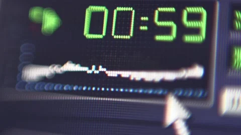 Seismogram. Waveform. Oscilloscope. Musical equalizer. Sound wave. Radio frequen Stock Footage 247019547