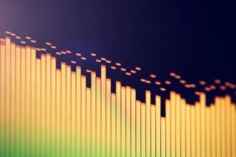 Seismogram. Waveform. Oscilloscope. Musical equalizer. Sound wave. Stock Photos
