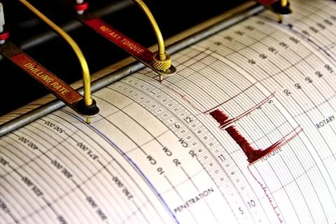 Seismograph for drilling Foto stock