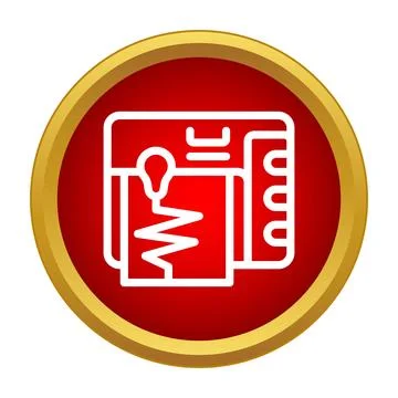 Seismograph measuring seismic activity and earthquake tremors icon Illustrazione stock