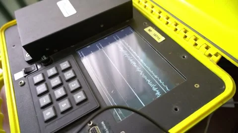 The seismograph reads the data in real time. Stock Footage 305698276