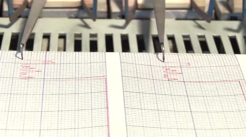 Seismograph recorded volcanic activity. Vidéo 1806812