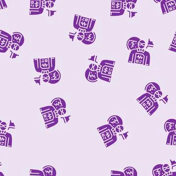 Seismologists worker glyph seamless pattern Illustrazione stock