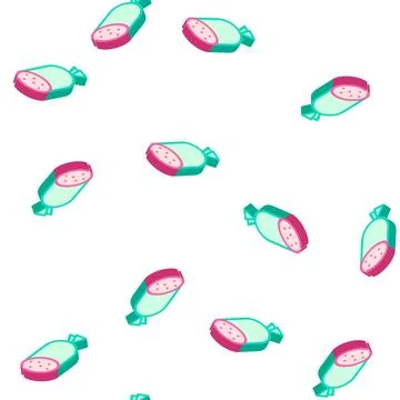 Seitan sausage isometric icon vector symbol illustration Stockillustratie