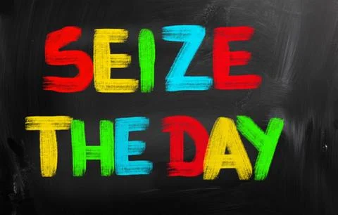 Seize the day concept Stock Illustration