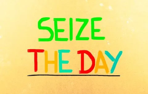 Seize the day concept Stock Illustration