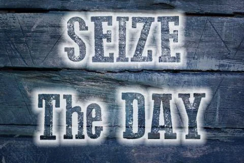 Seize the day concept Stock Illustration