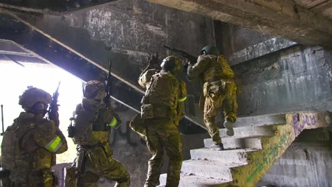 Seizure of the building by the military Stock Footage 204003853