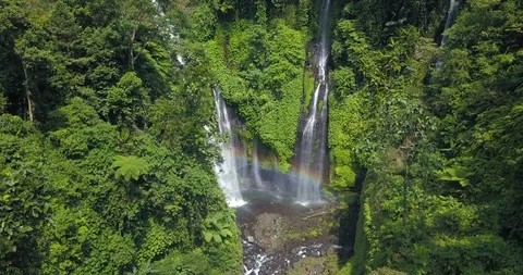 Sekumpul Falls Stock Footage 96015940