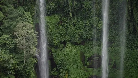 Sekumpul waterfall in Bali Stock Footage 273281170